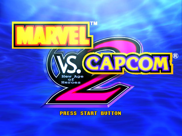 Marvel vs. Capcom 2: New Age of Heroes Title Screen